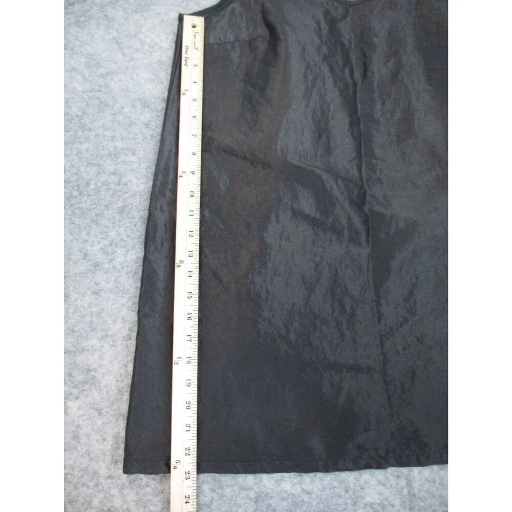 Zara Black Mini Dress Satin Effect Womens XL Sleeveless